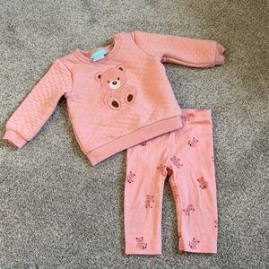Pekkle Adorable Pink Bear Kids Pyjamas Baby 9 months
